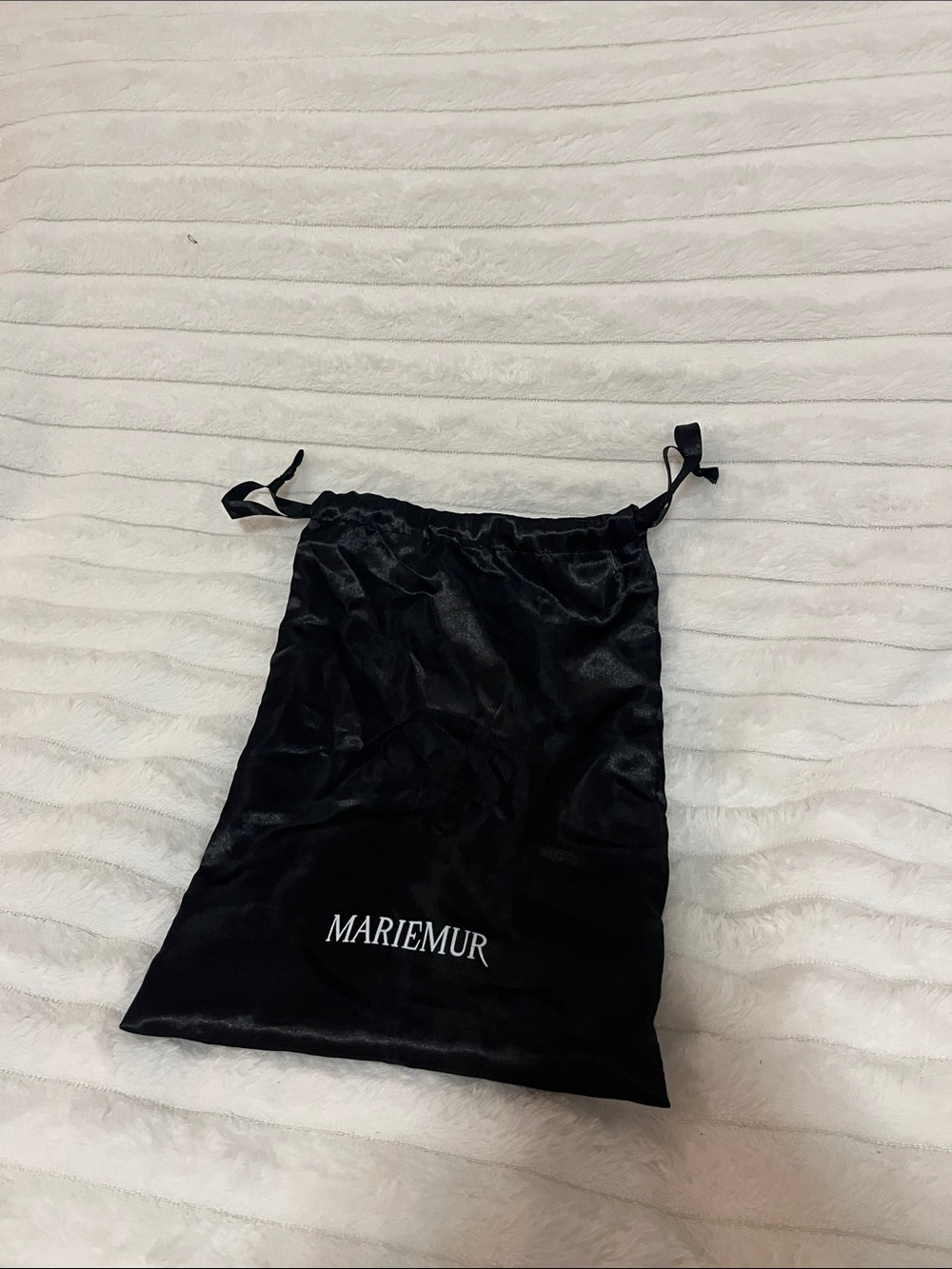 MarieMur Silk Black Drawstring Dust Bag